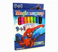 Волшебные фломастеры, маркеры Magic  Маркер аналог Magic Pens (Мэджик Пенс) 9 цветов + 1 маркер проектор "0027"