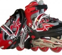 Роликовые коньки Abec-7 арт.077-5 (S,M,L) Черно-красные "VA-12" с защитой, алюминиевая рама (комплект роллера) Роликовые коньки Abec-7 арт.077-5 (S,M,L) Черно-красные "VA-12" с защитой, алюминиевая рама (комплект роллера)