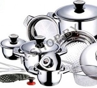 Набор кастрюль HOFFMAYER HF-20055 19 предметов: кастрюли из нержавеющей стали с термодатчиками+ ПОДАРОК Набор кастрюль HOFFMAYER HF-20055 19 предметов: кастрюли из нержавеющей стали с термодатчиками+ ПОДАРОК